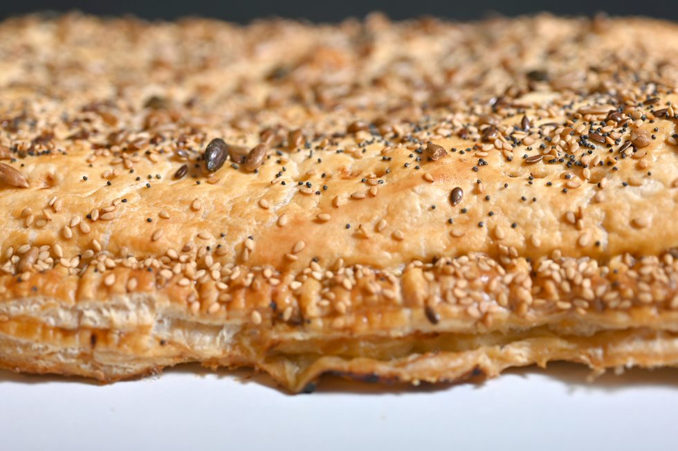 Empanada de cecina, membrillo y foie